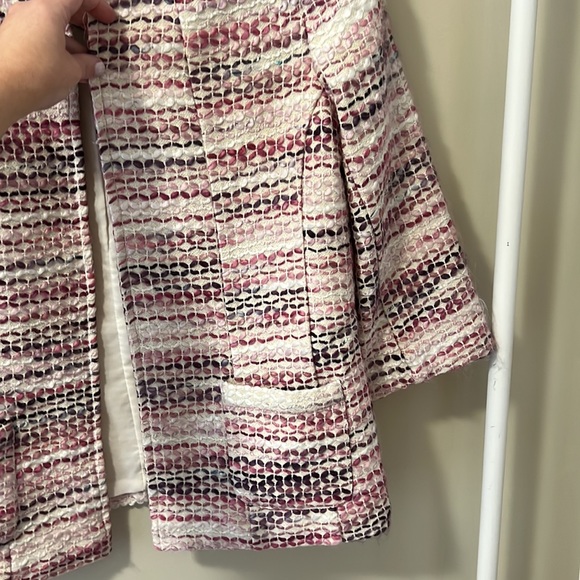 Cold water Creek Pink and Cream, Multi Blazer, 3/4 Sleeve, NWT, Womens 12p - Picture 5 of 9